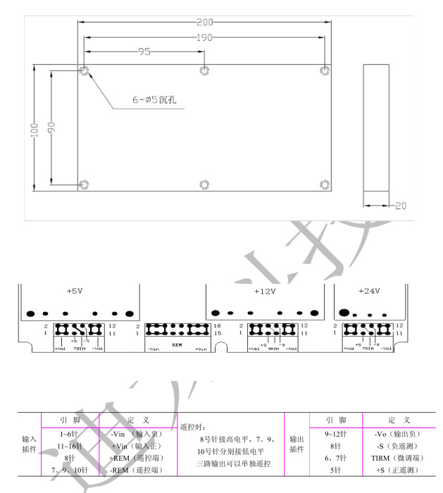 阵列电源 DC-DC K41系列 DZE350K41外形图